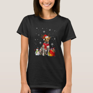Jack Russell Terrier Christmas Tree Lights Dog Pup T-Shirt