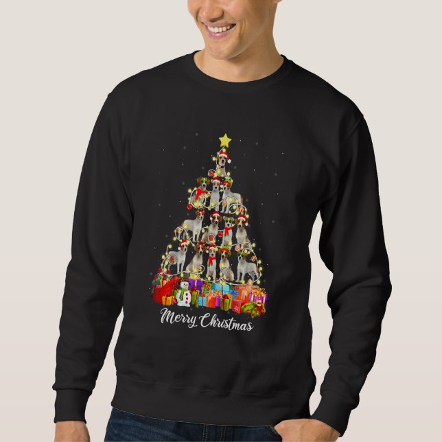 Jack Russell Terrier Christmas Tree Pet Dog     Sweatshirt (Front)