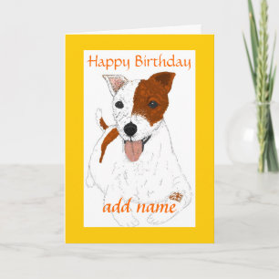 Jack Russell Terrier Customisable Birthday card