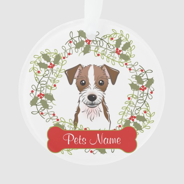 Jack Russell Terrier Customisable Ornament (Front)
