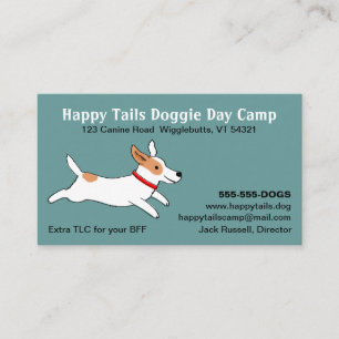 Jack Russell Terrier - Cute Dog Cartoon - Pet Care Business Card