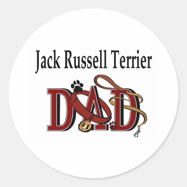Jack Russell Terrier Dad Sticker (Front)