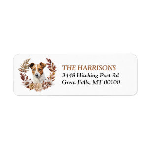 Jack Russell Terrier Dog Autumn Wreath