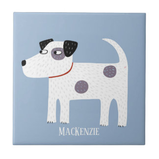 Jack Russell Terrier Dog Custom Name Tile