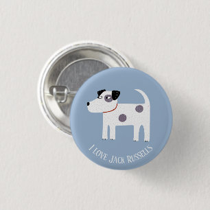 Jack Russell Terrier Dog Custom Text 3 Cm Round Badge
