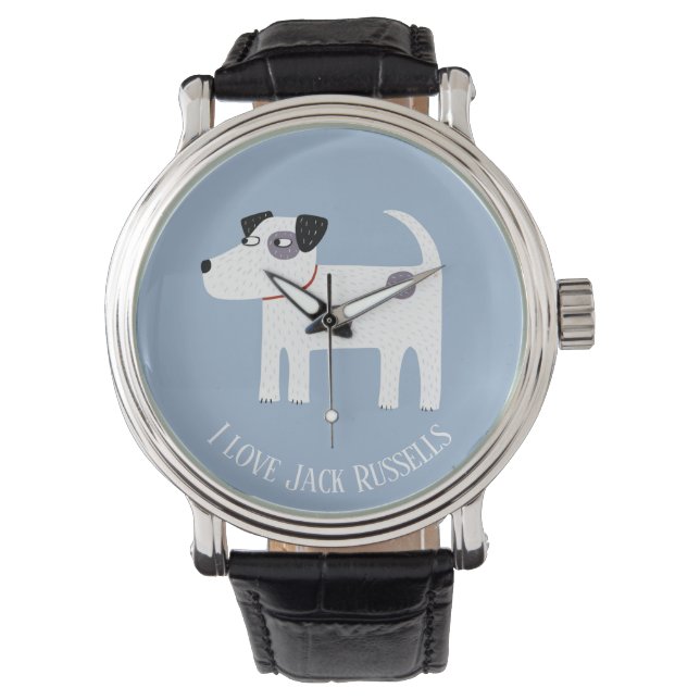 Jack Russell Terrier Dog Custom Text Watch (Front)