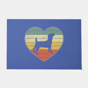 jack russell terrier dog heart valentines day pupp doormat