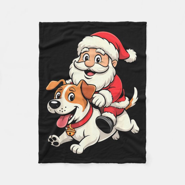 Jack Russell Terrier Dog Lover Kids Men Women Chri Fleece Blanket (Front)