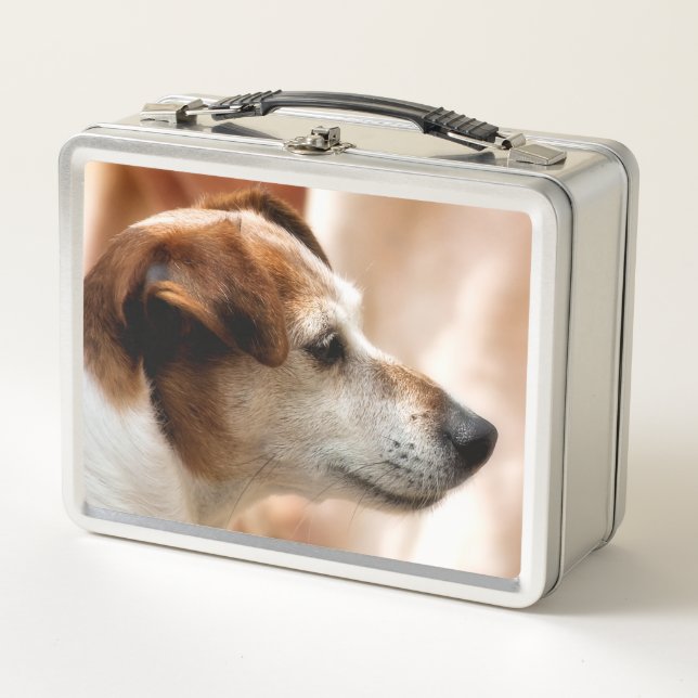 JACK RUSSELL TERRIER DOG METAL LUNCH BOX (Front)
