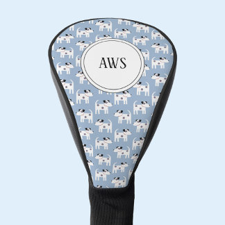 Jack Russell Terrier Dog Monogram Golf Head Cover