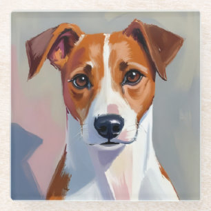 Jack Russell Terrier   Dog Painting Pet Glass Coaster