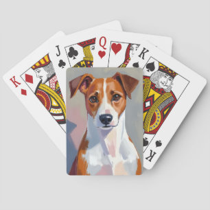 Jack Russell Terrier Dog Painting Pet Playing Cards