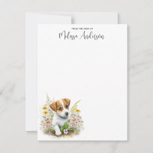 Jack Russell Terrier Dog Personalised Cute Puppy Card