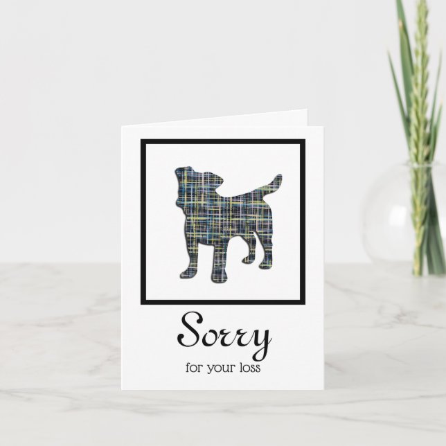 Jack Russell Terrier Dog Pet Sympathy Card (Front)