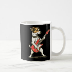 Jack Russell Terrier Dog Playing Guitar Rocker Gui Coffee Mug