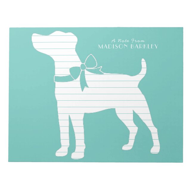 Jack Russell Terrier Dog Puppy Notepad (Front)