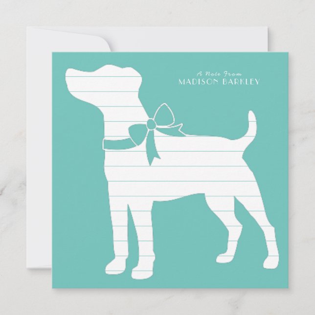 Jack Russell Terrier Dog Puppy Thank You Card (Front)