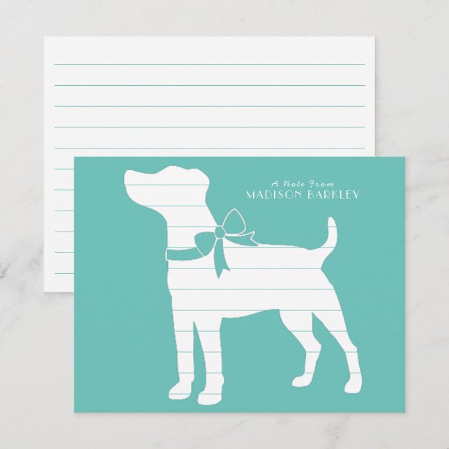 Jack Russell Terrier Dog Puppy Thank You Card (Front/Back)
