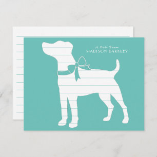 Jack Russell Terrier Dog Puppy Thank You Card