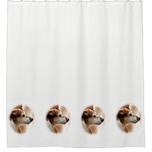 JACK RUSSELL TERRIER DOG SHOWER CURTAIN