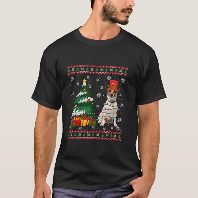 Jack Russell Terrier Dog Ugly Sweater Christmas Li (Front)