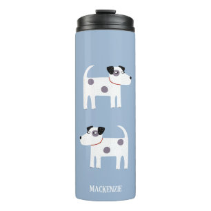 Jack Russell Terrier Dogs Custom Name Thermal Tumbler