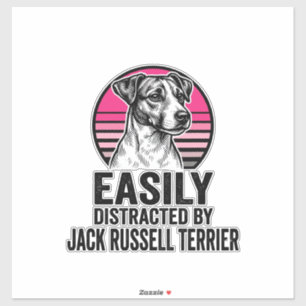 Jack Russell Terrier Easily Distracted Vintage Shi