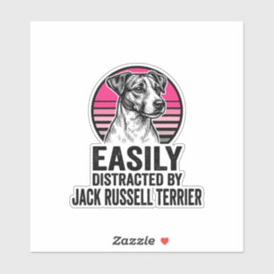 Jack Russell Terrier Easily Distracted Vintage Shi