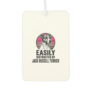 Jack Russell Terrier Easily Distracted Vintage Shi Car Air Freshener