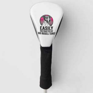 Jack Russell Terrier Easily Distracted Vintage Shi Golf Head Cover