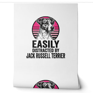 Jack Russell Terrier Easily Distracted Vintage Shi Wallpaper