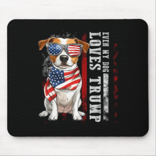 Jack Russell Terrier Even My Dog Loves Trump Funny Mouse Mat