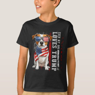 Jack Russell Terrier Even My Dog Loves Trump Funny T-Shirt