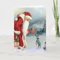 Jack Russell Terrier &  Father Christmas