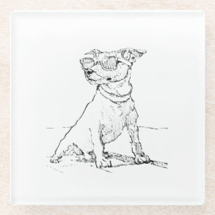 Jack Russell Terrier  Glass Coaster