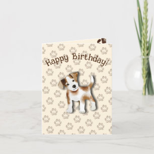 Jack Russell Terrier Happy Birthday Editable Thank You Card