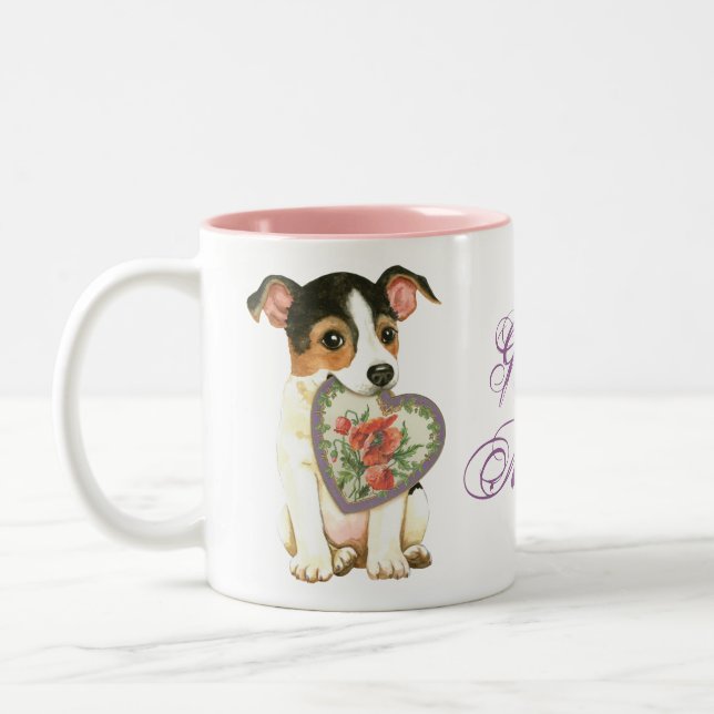 Jack Russell Terrier Heart Mum Two-Tone Coffee Mug (Left)
