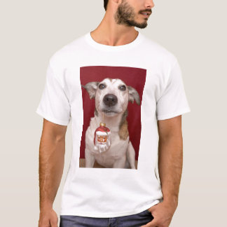 Jack Russell Terrier Holding Christmas Ornament T-Shirt