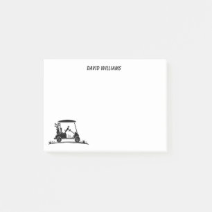 Jack Russell Terrier In Golf Cart Name Post-it Notes