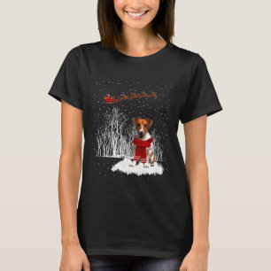 Jack Russell Terrier Is Watching The Snow Christma T-Shirt