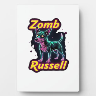 Jack Russell Terrier JRT Zombie Dog Halloween Esse Plaque
