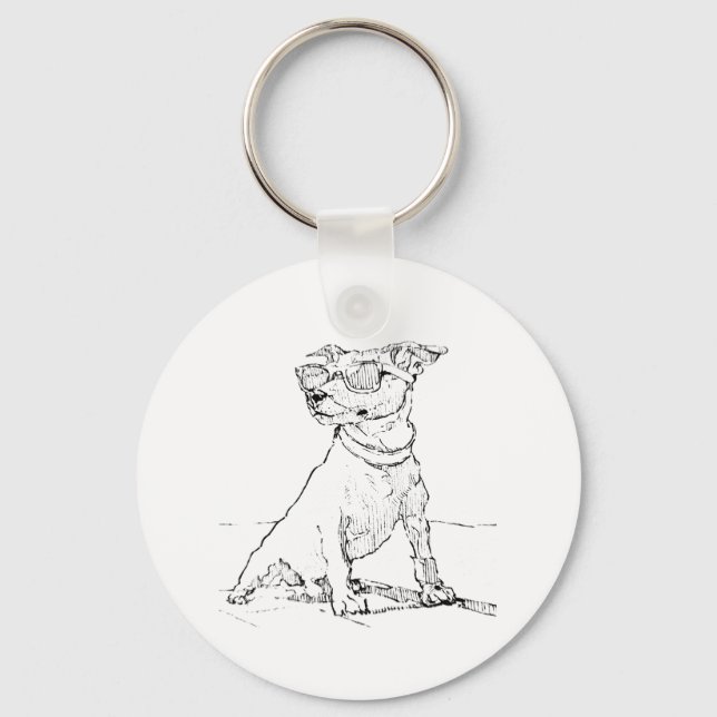 Jack Russell Terrier  Key Ring (Front)