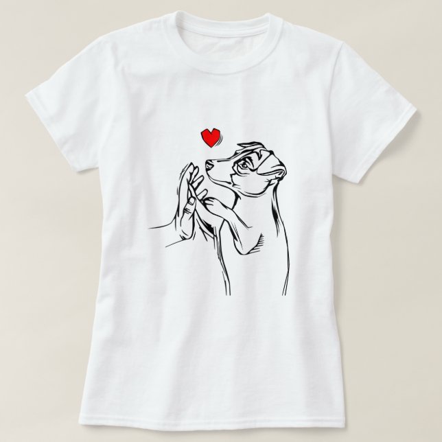 Jack Russell Terrier Love Cute Dog Mum Funny Girls T-Shirt (Design Front)