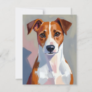Jack Russell Terrier Painting Dog Pet Thank You Card