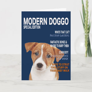 Jack Russell Terrier Parody Magazine Cover Card