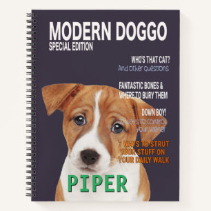 Jack Russell Terrier Parody Magazine Cover Notebook