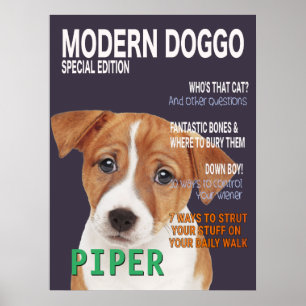 Jack Russell Terrier Parody Magazine Cover Poster