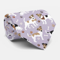 Jack Russell Terrier Paws and Bones Neck Tie