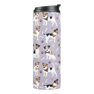 Jack Russell Terrier Paws and Bones Thermal Tumble Thermal Tumbler