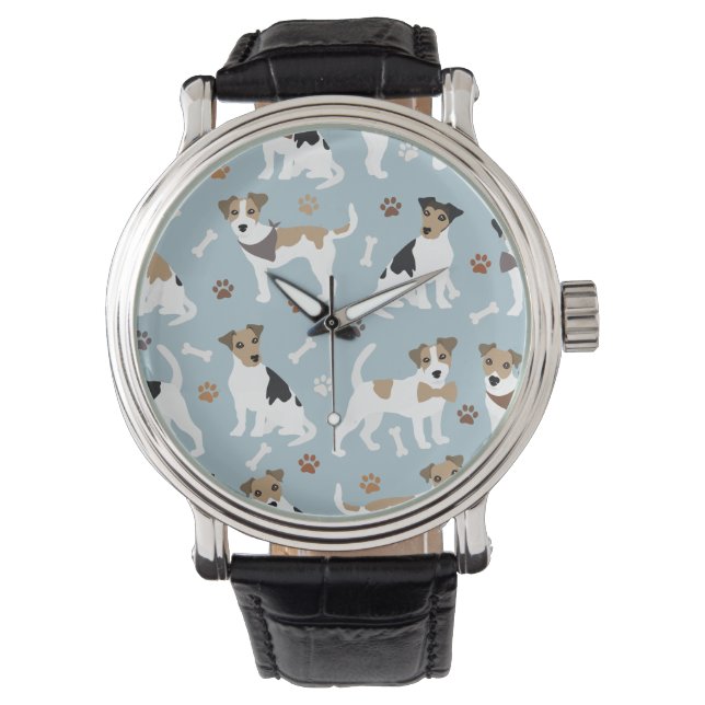 Jack Russell Terrier Paws and Bones Watch (Front)